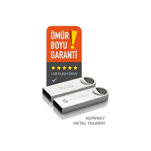 Maxron 16 GB USB 2.0 Metal Flash Bellek