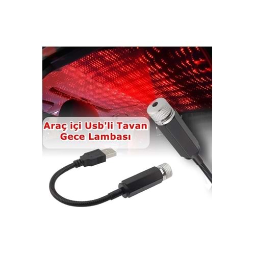 Araç Içi Usb Ayak Altı Tavan Led Aydınlatma Star