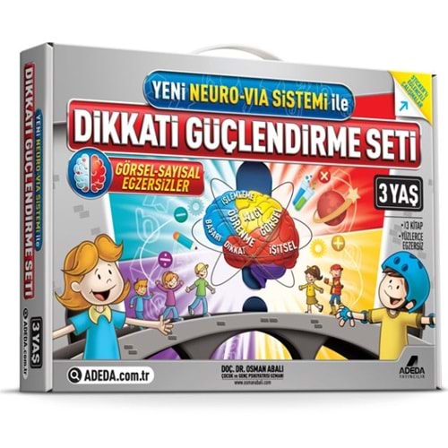 Dikkati Güçlendirme Seti 3 Kitap (3 Yaş) (Yeni Neuro-Via Sistemi ile)Doç. Dr. Osman Abalı ADEDA YAYINCILIKListe Fiyatı: 1.200,00Yayın Tarihi:	17.06.2017ISBN:	9786058150430Dil:	TÜRKÇESayfa Sayısı:	501Cilt Tipi:	Karton KapakKağıt Cinsi:	Kitap KağıdıB