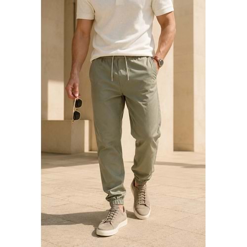 KOTON HAKİ JOGGER RAHATKESİM LASTİKLİ PAÇA