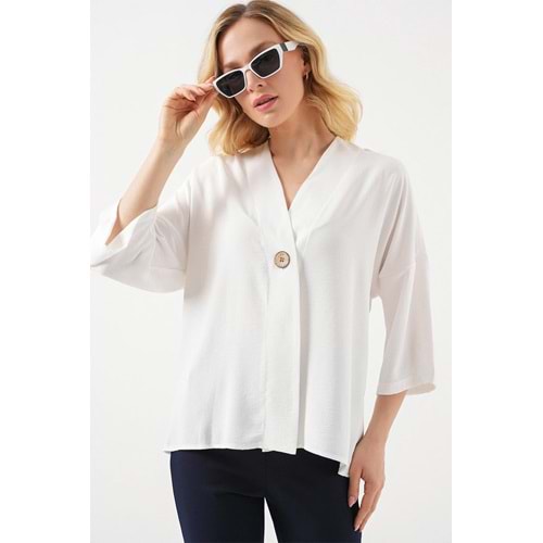 Kadın Kısa Kol Oversize Kimono