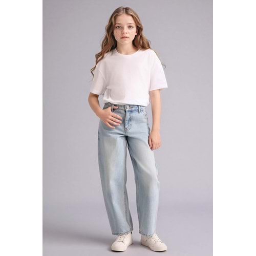 DEFACTO Baggy Fıt Jean Pantolon Kız Çocuk