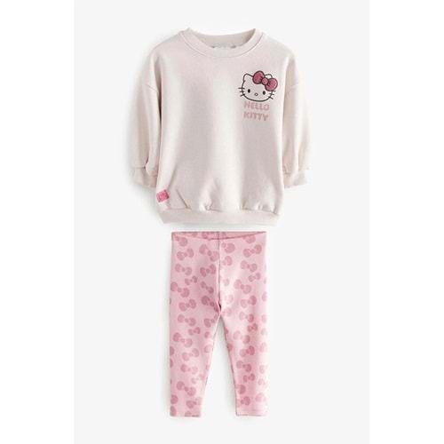 Magu Kız Çocuk Pamuklu Sweatshirt Ve Desenli Takım