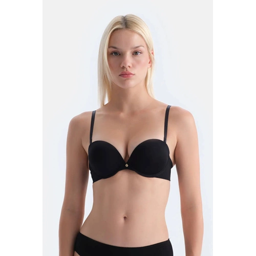Siyah Julia Straplez Push-Up Destekli Sütyen