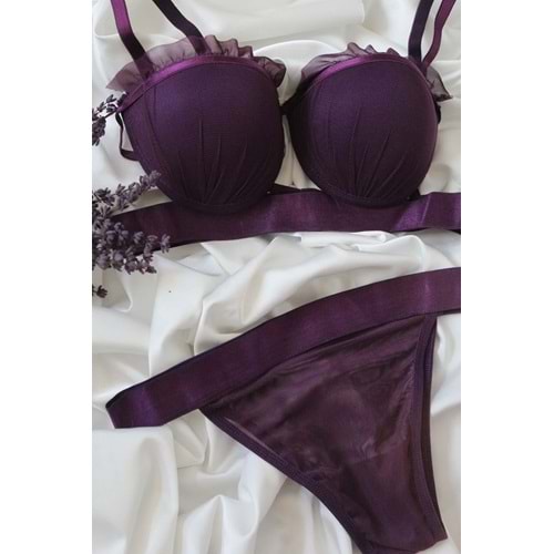 Midye Model Saten Şeritli Külot