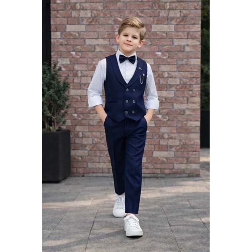 Çocuk Yelek Takım Gömlekli Set