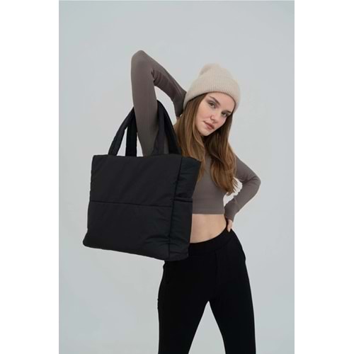Puf Kumaş Shopper Çanta