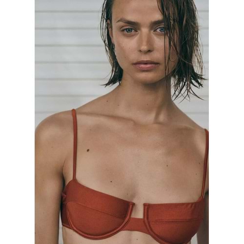 MANGO apreli balenli bikini üstü