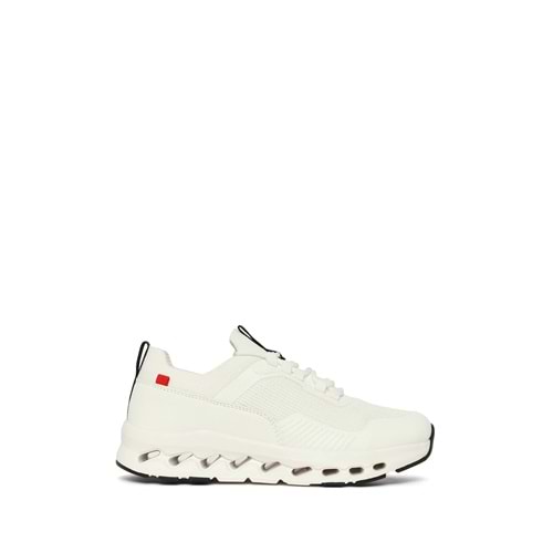 Derimod Beyaz Kalın Tabanlı Bağcıklı Kumaş Sneaker