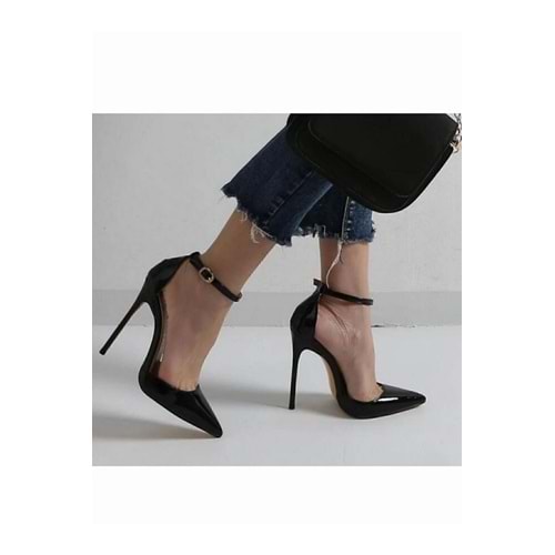 ACMZ SHOES SİYAH RUGAN TOPUKLU STİLETTO