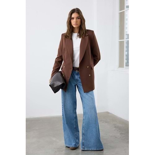 Oversize Dokuma Blazer Ceket