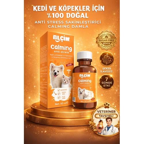 ALÇİN Calming Anti Stress Kedi ve Köpekler için Sıvı Sakinleştirici Damla 50 Ml
