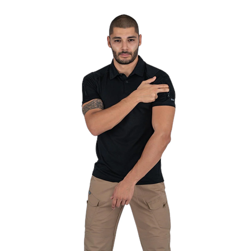 Combat Tactical Polo T-Shirt Kısa Kol - Siyah