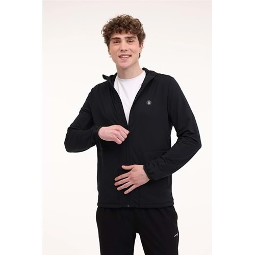 Lumberjack Ml Jım 18prf1-05 5fx Siyah Erkek Fermuarlı Sweatshirt Hırka