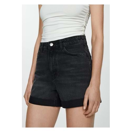 MANGO Mom-fit denim şort