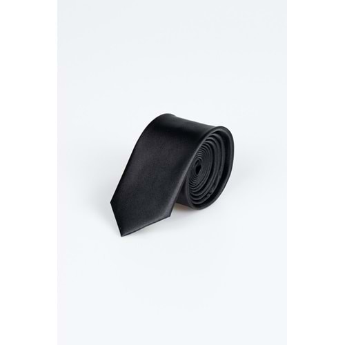 terzi ayhan Saten Kravat 5 cm Siyah