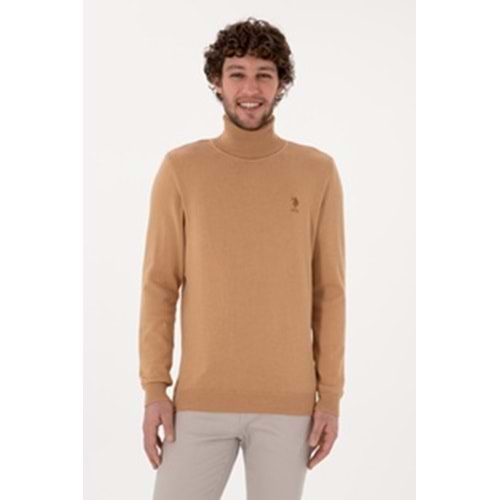 U.S. Polo Assn Erkek Slim Fit Balıkçı Yaka Basic Kazak