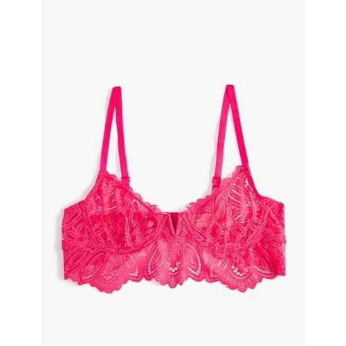 Dantelli Bralet Sütyen Balenli Dolgusuz Desteksiz