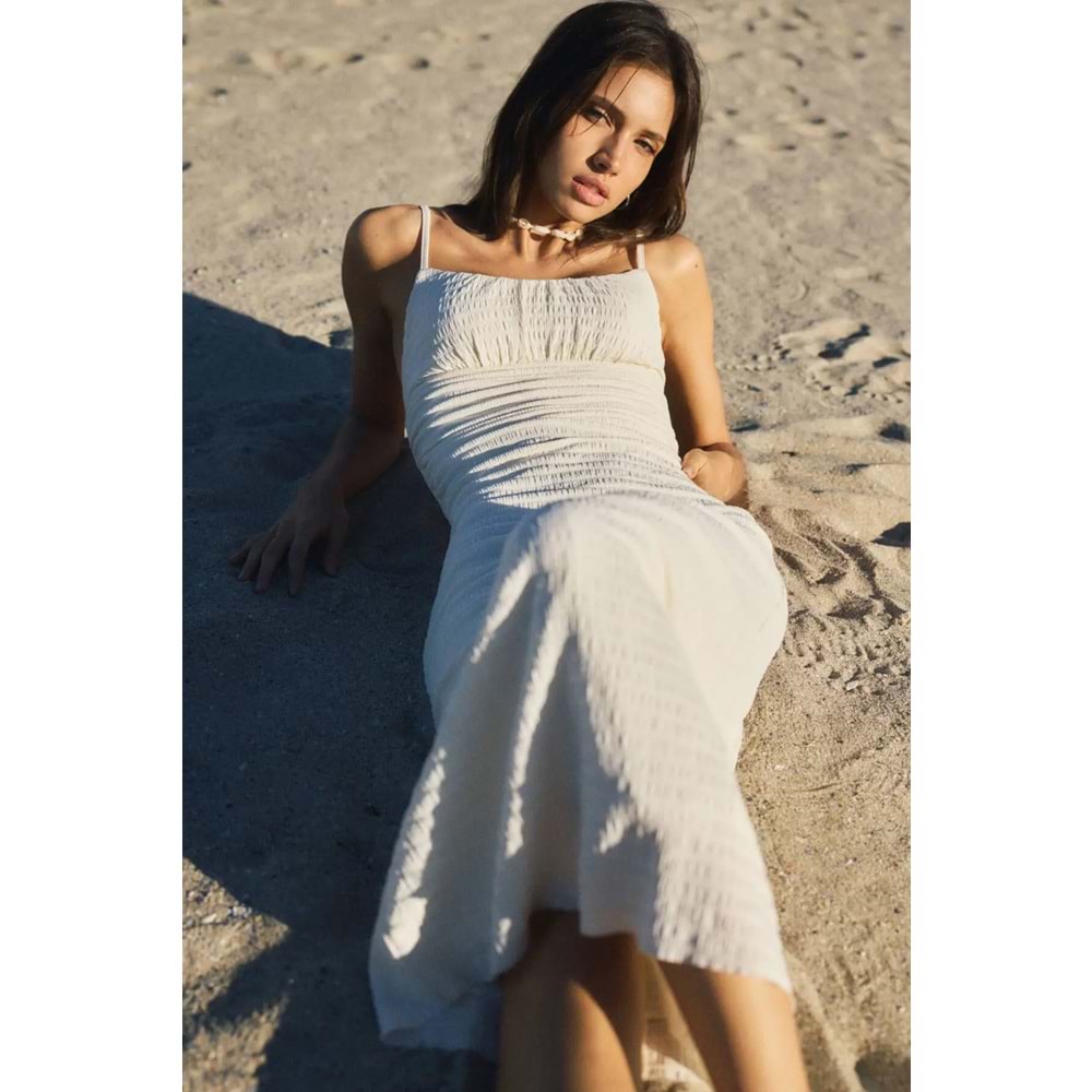 Pull & Bear Rustik midi elbise