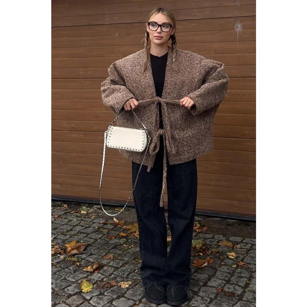 Swist %100 Yün Kaşe, oversize, kalın, astarlı