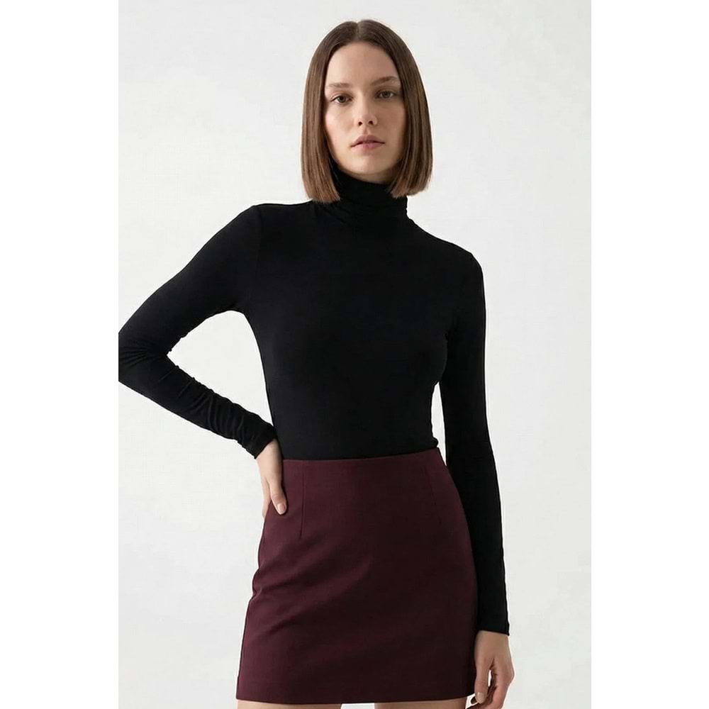 Pamuk polyester, slim fit, uzun kol