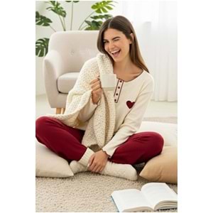 Siyah İnci Örme İnterlok Pijama Takımı
