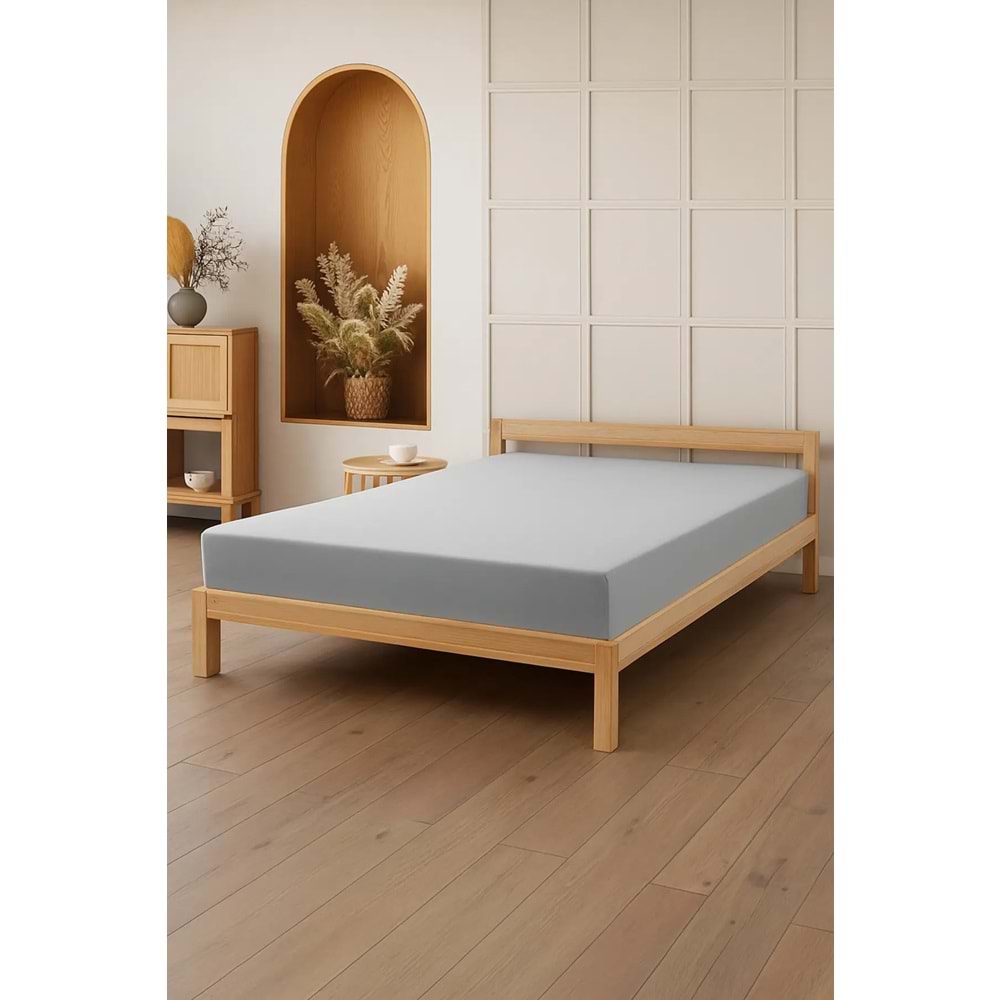 Şanlı Penye Lastikli Çarşaf 120*200 Cm (antrasit) tek kişilik