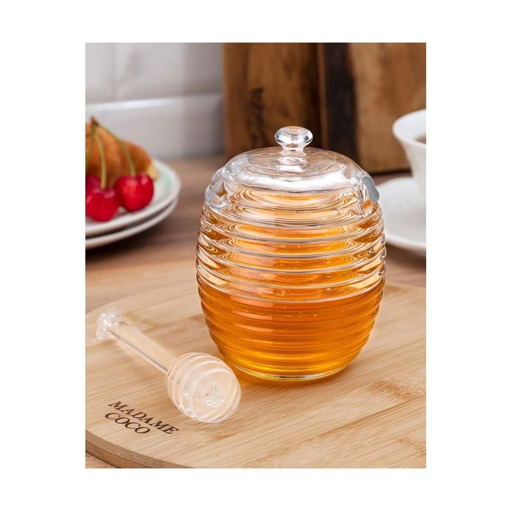 Paşabahçe Cam bal kavanozu, kaşıklı, 240ml