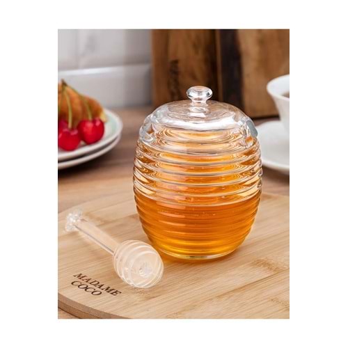 Paşabahçe Cam bal kavanozu, kaşıklı, 240ml