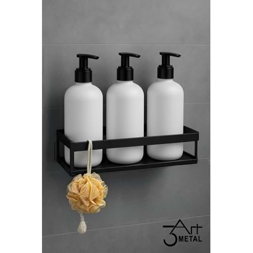 3art Metal Metal, siyah, raflı, organizer, sünger askısı