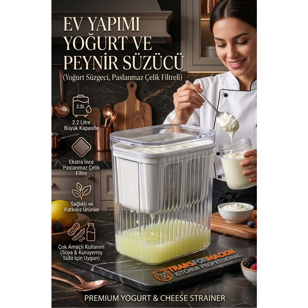 Yoğurt süzücü, süzme yoğurt filtresi