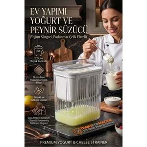Yoğurt süzücü, süzme yoğurt filtresi