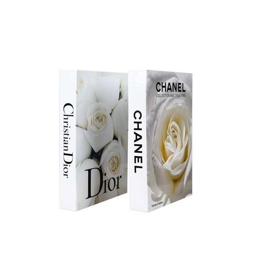 irayhomedecor 2'li, Chanel, Beyaz Gül, Dior