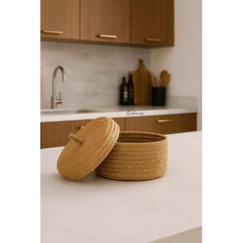 Hasır Kapaklı Sepet – Mutfak, Banyo