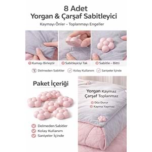 Hayveys 8 adet çiçek desenli, plastik malzeme
