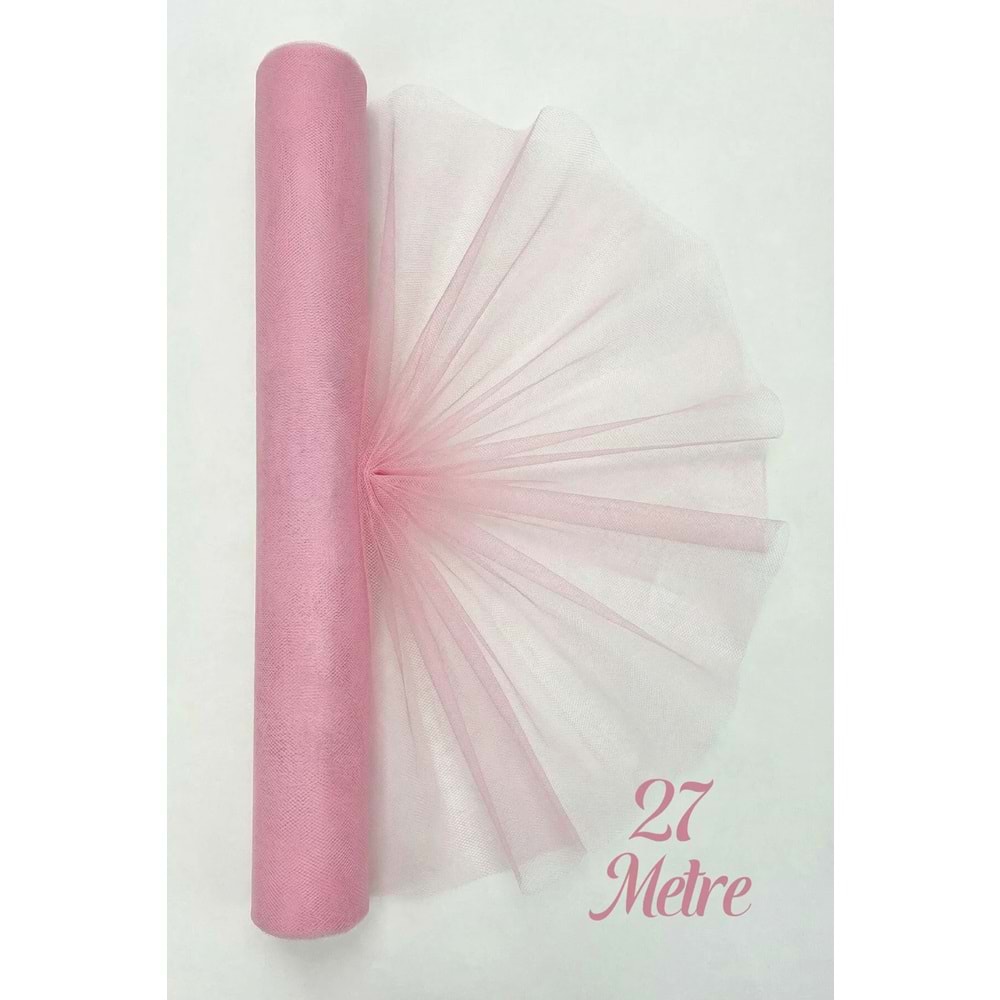 Atlas Şeker Pembe Tül 27 mt