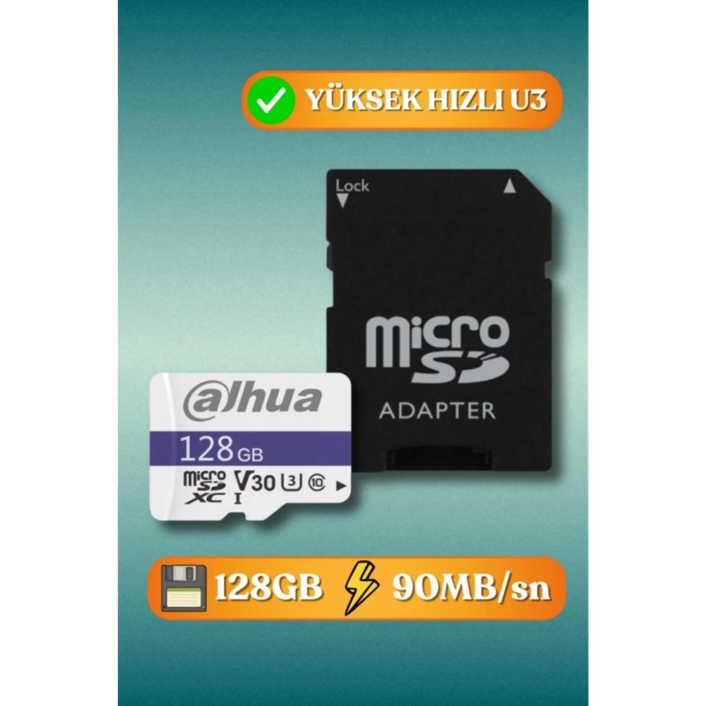 Dahua C100a 128gb Microsdxc U3 Hafıza Kartı Sd Adaptör