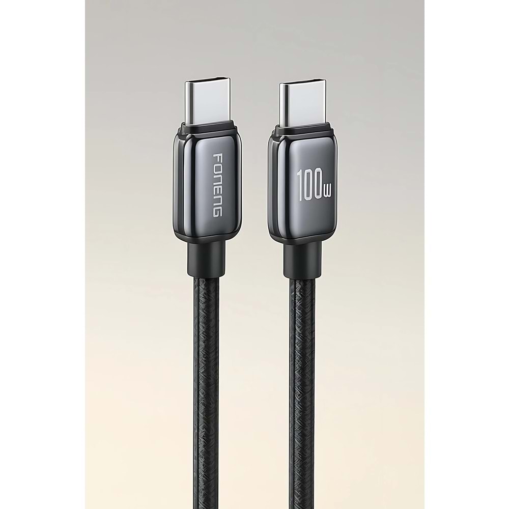 Fibaks Samsung Huawei Xiaomi Apple Iphone 15 16 Plus Pro Max Uyumlu 100w 1 Metre Foneng Hızlı Şarj Kablosu