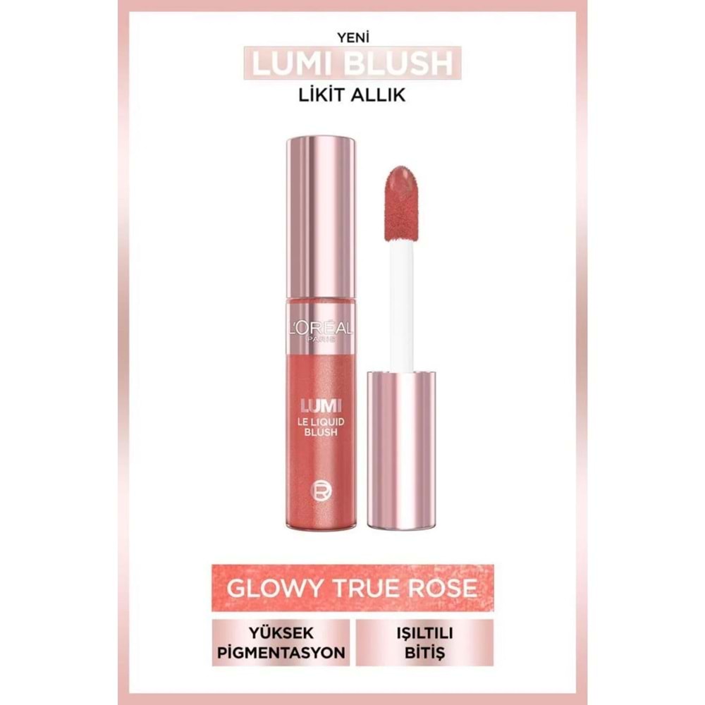 L'Oreal Paris Likit allık, ışıltılı, pembe renk