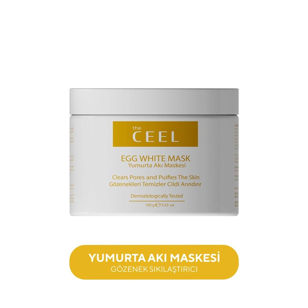 The Ceel Gözenek Sıkılaştırıcı , Siyah Nokta Karşıtı Yumurta Akı Maskesi Aloe Vera Özlü 100 Gr