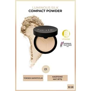 Note Cosmetics Note Cosmetics Luminous Silk Compact Powder Mat Bitişli Toz Pudra - 02 Natural Beige