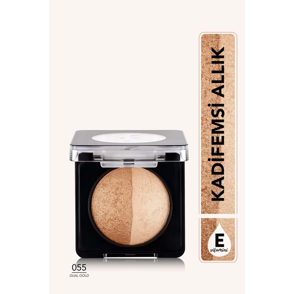 Flormar Işıltılı Fırınlanmış Allık - Baked Blush-On - 055 Dual Gold - 8682536051514
