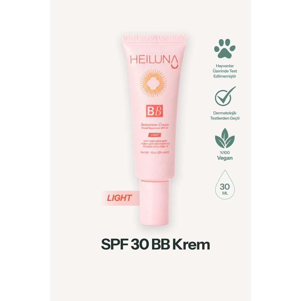 Heiluna SPF 30, niacinamide, aloe vera