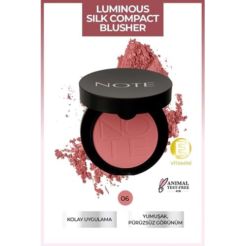 Note Cosmetics Luminous Silk Compact Blusher Toz Allık