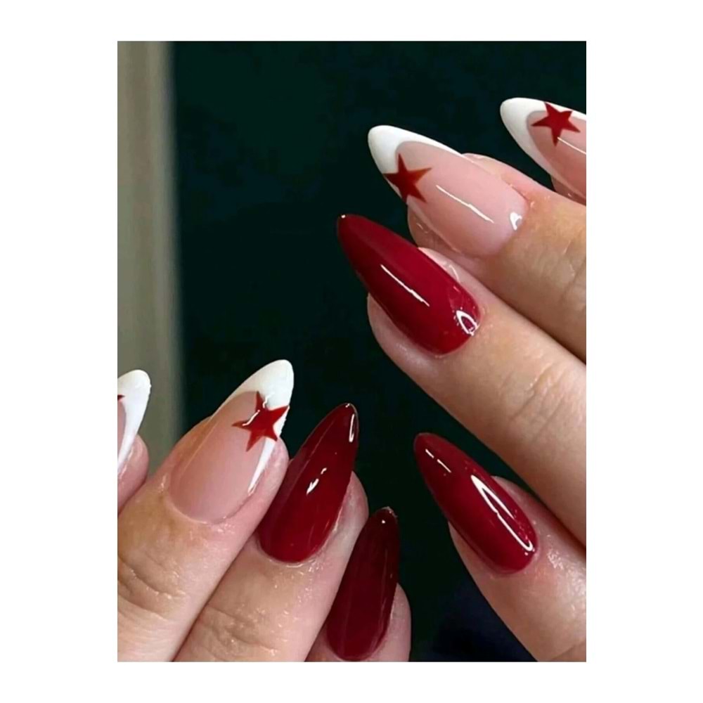 Nail Takma Tırnak Bordo