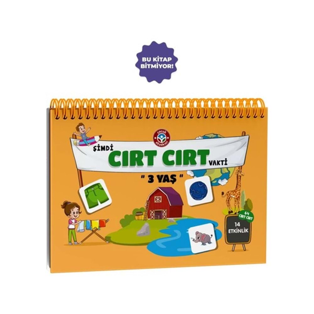Çocuk Akademi 3 Yaş Cırt Cırtlı Etkinlik Kitabı