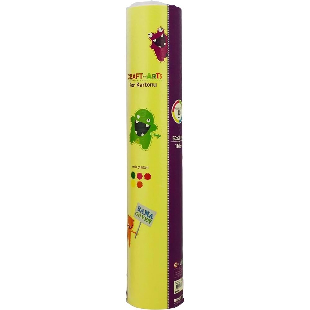 Craft and Arts 50x70 10 Renk Fon Kartonu