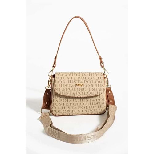 JUST POLO 2 Bölmeli Omuz Çantası 2197 Taş