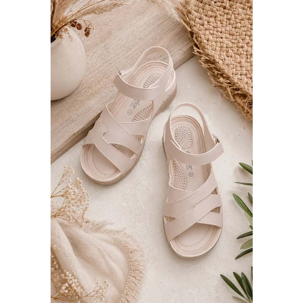 ShoesBag-ByAvox Kadın Günlük Anatomik/ Ortopedik Taban Topuk Dikeni Önleyici Sandalet, Ekstra Rahat Sandalet