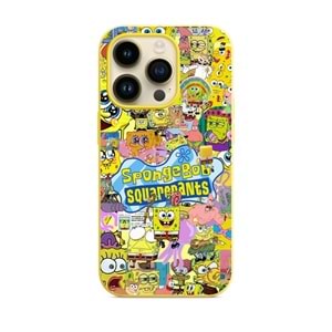 Kılıf Fabrikası iPhone 15 Pro, Kabartmalı, Sünger Bob